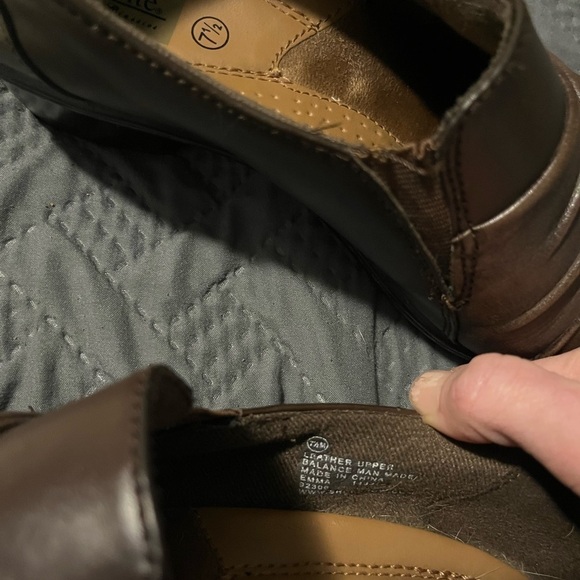 Drexlite Leather Comfort Loafers Brown Size 7.5 Classic Vintage Preppy Timeless - Picture 4 of 7